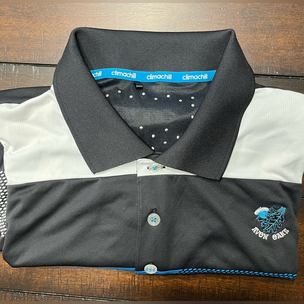 Adidas Black and White Golf Polo Shirt